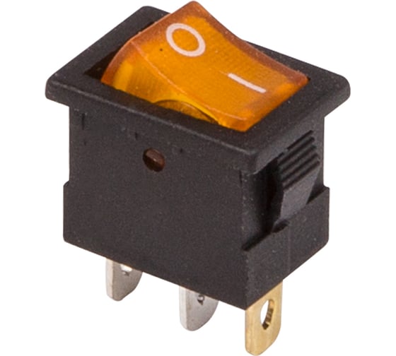 Изображение товара Клавишный выключатель REXANT 12v, 15а, (3с), on-off, желтый, с подсветкой, mini (rwb-206-1, sc-768) 10 штук 36-2172