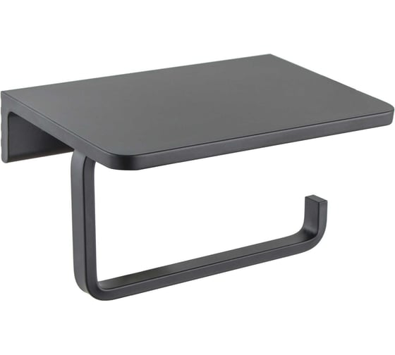 Изображение товара Бумагодержатель с полкой для телефона Zenfort коллекция "болеро" открытый, черный, 102388