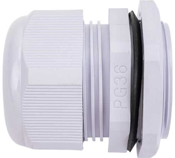 Изображение товара Сальник STEKKER pg36 диаметр проводника 22-32 мм , ip54, серый (diy упаковка 1 шт), 49383