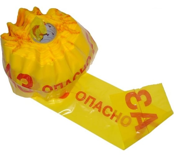 Изображение товара Сигнальная детекционная лента с логотипом Опасно Газ Протэкт 200мм., 250 п.м. ЛСГД-200/250 ж/кр