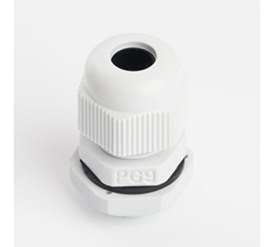 Изображение товара Сальник STEKKER pg9 диаметр проводника 4-8 мм , ip54, серый, 50 шт в упак, 49363