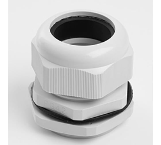 Изображение товара Сальник STEKKER pg42 диаметр проводника 32-38 мм , ip54, серый (diy упаковка 1 шт), 49384