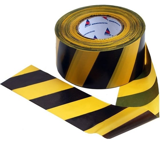 Изображение товара Оградительная лента Протэкт Эконом 200 п.м., 75мм, Желто-черная ЛО-200/75 Э ж/ч