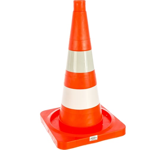 Изображение товара Сигнальный конус 520мм, Оранжевый, комбинированный, квадратное основание Протэкт КС-2.6-П