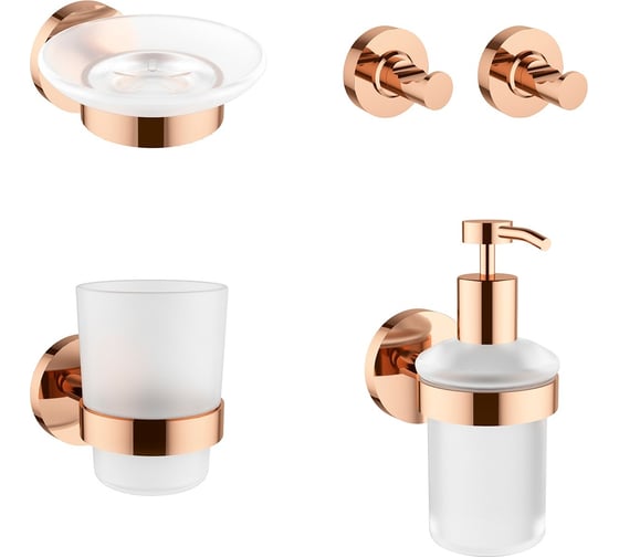 Изображение товара Набор аксессуаров для ванной комнаты 5 в 1 Finishing Touch Wellsee 182514002