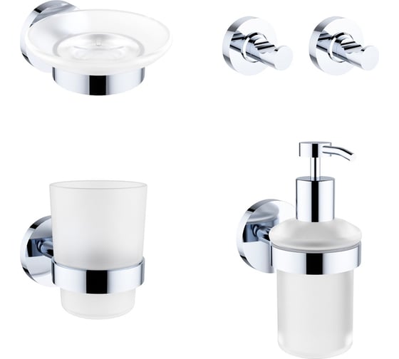 Изображение товара Набор аксессуаров для ванной комнаты 5 в 1 Finishing Touch Wellsee 182511002