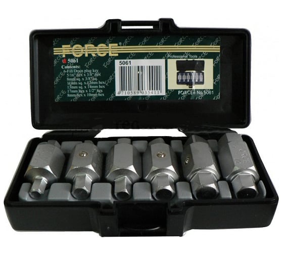 Изображение товара Набор для слива масла FORCE 6пр. 5061