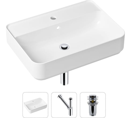Изображение товара Накладная раковина для ванной Lavinia Boho Bathroom Sink Slim в комплекте 3 в 1 21520329
