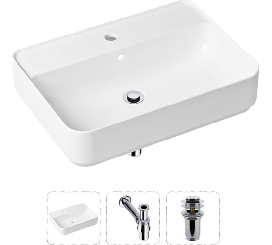 Изображение товара Накладная раковина для ванной Lavinia Boho Bathroom Sink Slim в комплекте 3 в 1 21520327