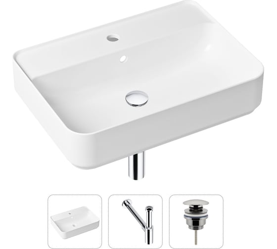 Изображение товара Накладная раковина для ванной Lavinia Boho Bathroom Sink Slim в комплекте 3 в 1 21520330