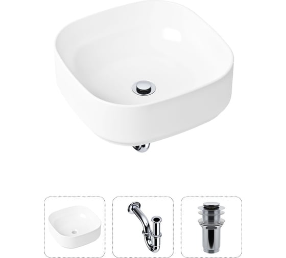 Изображение товара Накладная раковина для ванной Lavinia Boho Bathroom Sink Slim в комплекте 3 в 1 21520217