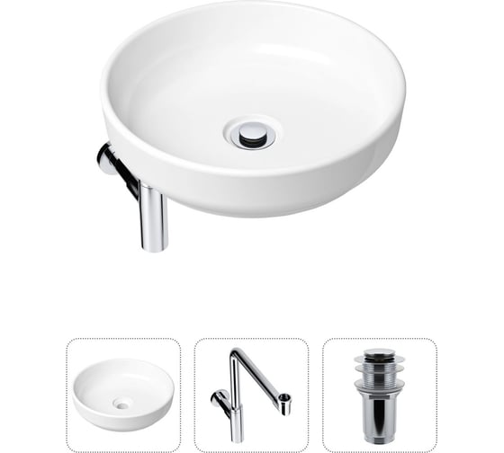Изображение товара Накладная раковина для ванной Lavinia Boho Bathroom Sink Slim в комплекте 3 в 1 21520207
