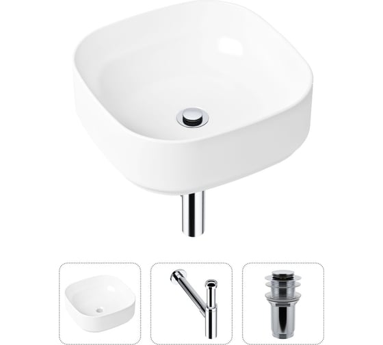 Изображение товара Накладная раковина для ванной Lavinia Boho Bathroom Sink Slim в комплекте 3 в 1 21520251