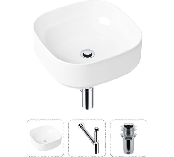 Изображение товара Накладная раковина для ванной Lavinia Boho Bathroom Sink Slim в комплекте 3 в 1 21520221