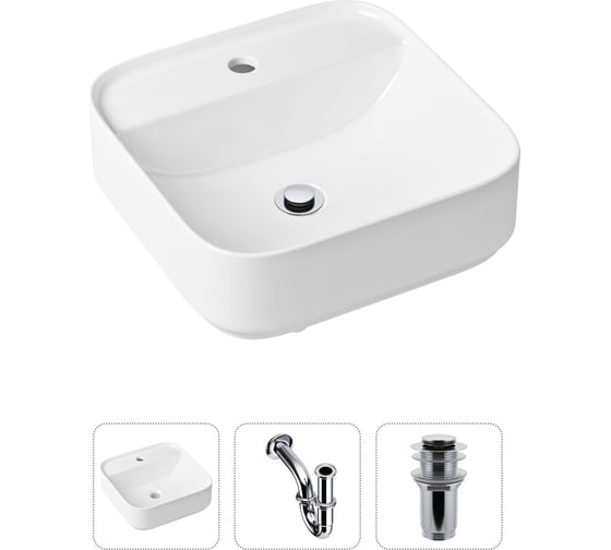 Изображение товара Накладная раковина для ванной Lavinia Boho Bathroom Sink Slim в комплекте 3 в 1 21520271