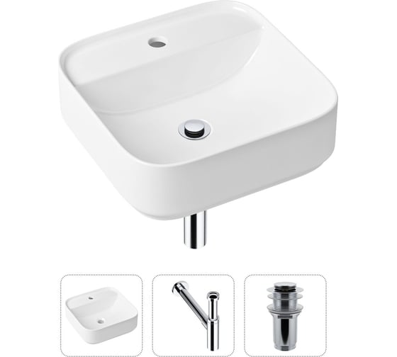 Изображение товара Накладная раковина для ванной Lavinia Boho Bathroom Sink Slim в комплекте 3 в 1 21520305