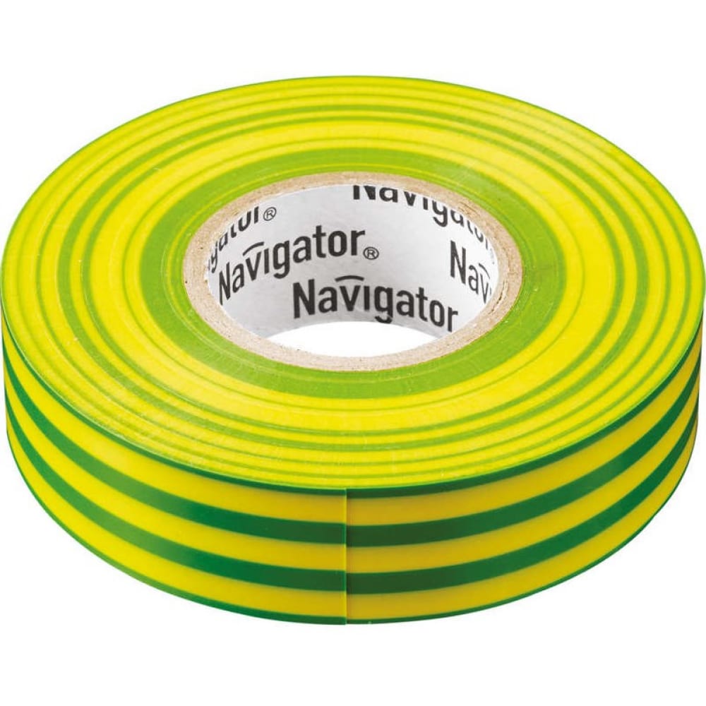 Изолента пвх Navigator изолента пвх 15 мм желто зеленая 20 м uniel 4490