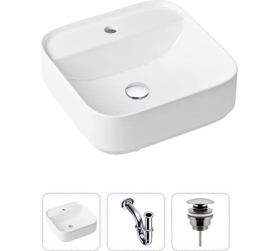 Изображение товара Накладная раковина для ванной Lavinia Boho Bathroom Sink Slim в комплекте 3 в 1 21520272