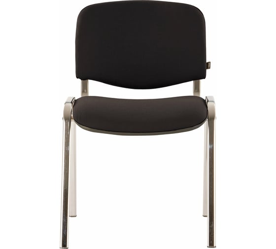 Изображение товара Стул для персонала и посетителей Iso CF-001, хромированный каркас, ткань черная С-11 BRABIX 531419