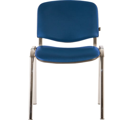 Изображение товара Стул для персонала и посетителей Iso CF-001, хромированный каркас, кожзам синий BRABIX 531428