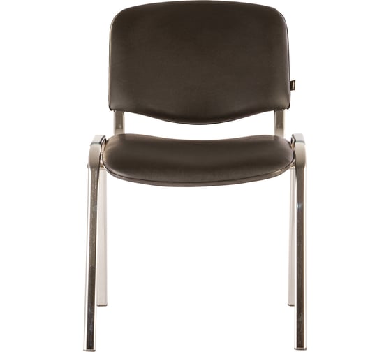 Изображение товара Стул для персонала и посетителей Iso CF-001, хромированный каркас, кожзам черный BRABIX 531424