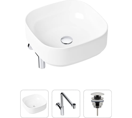 Изображение товара Накладная раковина для ванной Lavinia Boho Bathroom Sink Slim в комплекте 3 в 1 21520262