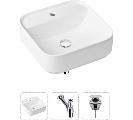 Изображение товара Накладная раковина для ванной Lavinia Boho Bathroom Sink Slim в комплекте 3 в 1 21520274