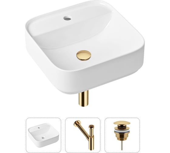 Изображение товара Накладная раковина для ванной Lavinia Boho Bathroom Sink Slim в комплекте 3 в 1 21520310