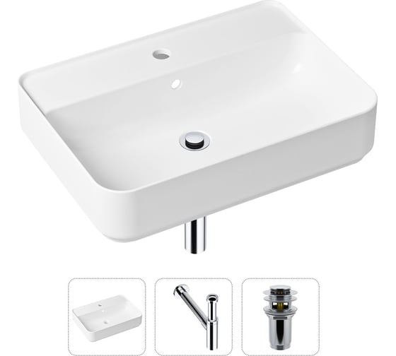 Изображение товара Накладная раковина для ванной Lavinia Boho Bathroom Sink Slim в комплекте 3 в 1 21520359