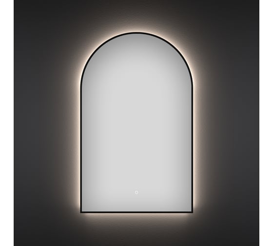 Изображение товара Настенное интерьерное для ванной комнаты (влагостойкое) и прихожей с подсветкой Wellsee 7 Rays' Spectrum 40 х 70 см с тонким черным матовым контуром 172201690