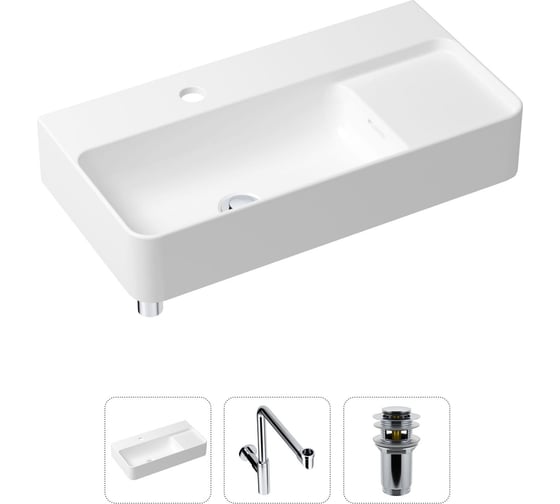 Изображение товара Накладная раковина для ванной Lavinia Boho Bathroom Sink Slim в комплекте 3 в 1 21520532
