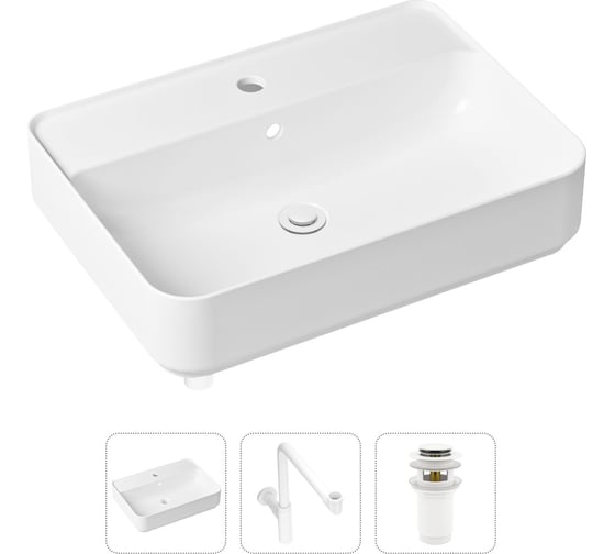 Изображение товара Накладная раковина для ванной Lavinia Boho Bathroom Sink Slim в комплекте 3 в 1 21520377