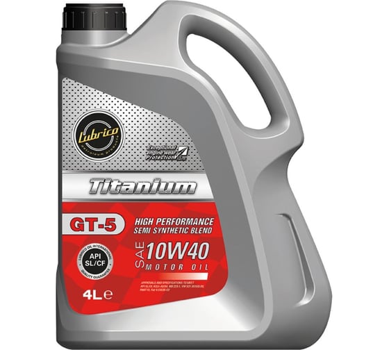 Изображение товара Полусинтетическое моторное масло LUBRICO TITANIUM GT-5, 10W-40, 4 л L-EX-1040GT5-4