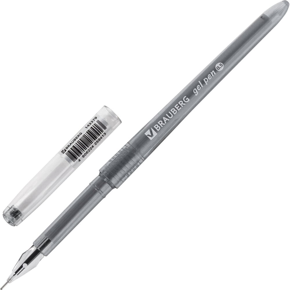 Изображение товара Гелевая ручка BRAUBERG diamond, набор 12 шт, черная, линия 0.25 мм