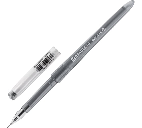 Изображение товара Гелевая ручка BRAUBERG diamond, черная, выгодная упаковка, комплект 12 штук, линия письма 0.25 мм 880205