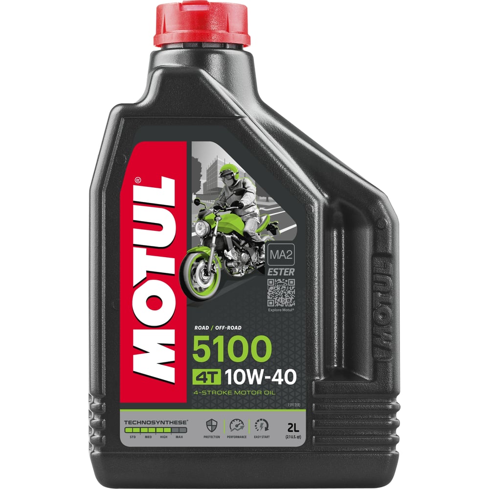 фото Моторное масло 5100 4t sae 10w40 2 л motul 104067
