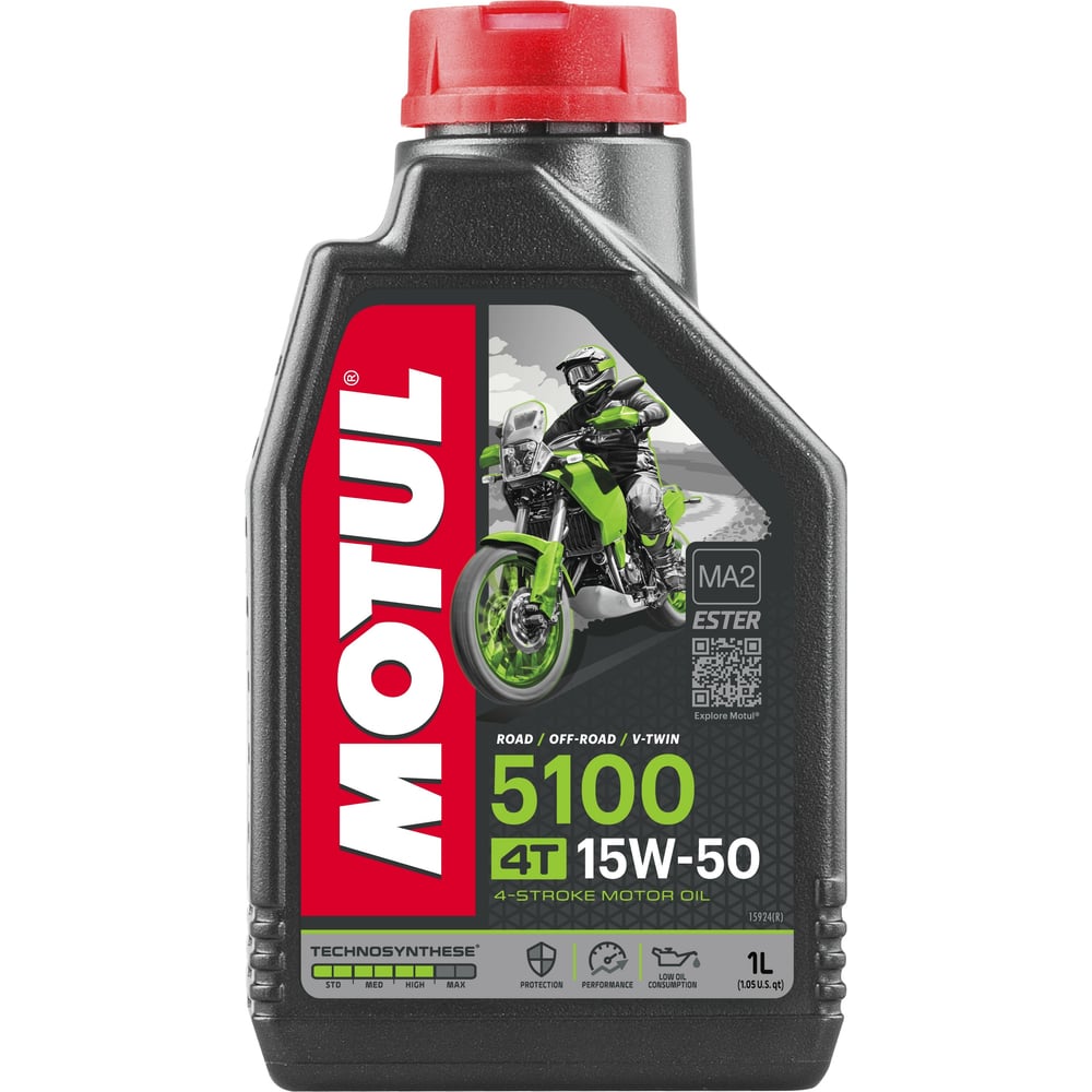 фото Моторное масло 5100 4t sae 15w50 1 л motul 104080