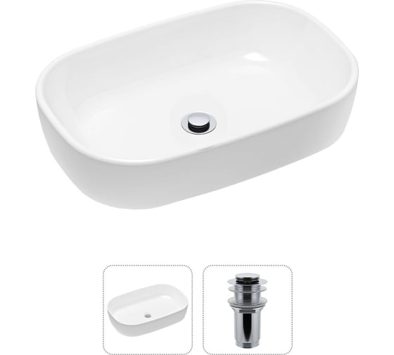Изображение товара Накладная раковина для ванной Lavinia Boho Bathroom Sink Slim в комплекте 2 в 1 21520798