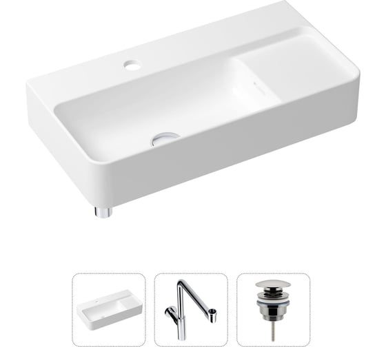 Изображение товара Накладная раковина для ванной Lavinia Boho Bathroom Sink Slim в комплекте 3 в 1 21520533