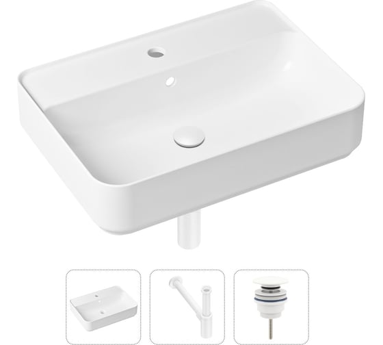 Изображение товара Накладная раковина для ванной Lavinia Boho Bathroom Sink Slim в комплекте 3 в 1 21520338