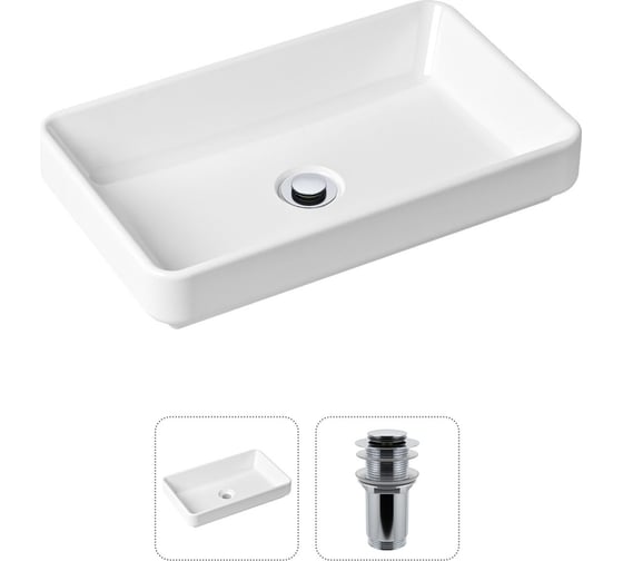 Изображение товара Накладная раковина для ванной Lavinia Boho Bathroom Sink Slim в комплекте 2 в 1 21520808