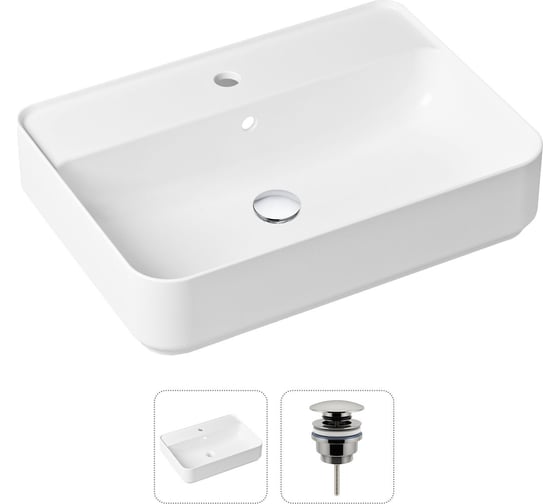 Изображение товара Накладная раковина для ванной Lavinia Boho Bathroom Sink Slim в комплекте 2 в 1 21520849