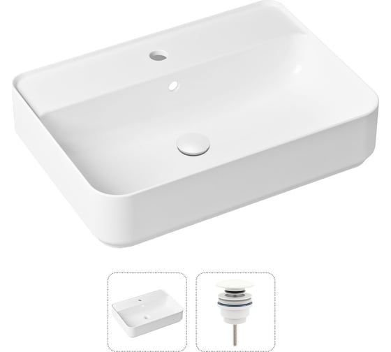 Изображение товара Накладная раковина для ванной Lavinia Boho Bathroom Sink Slim в комплекте 2 в 1 21520857