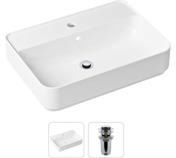Изображение товара Накладная раковина для ванной Lavinia Boho Bathroom Sink Slim в комплекте 2 в 1 21520848