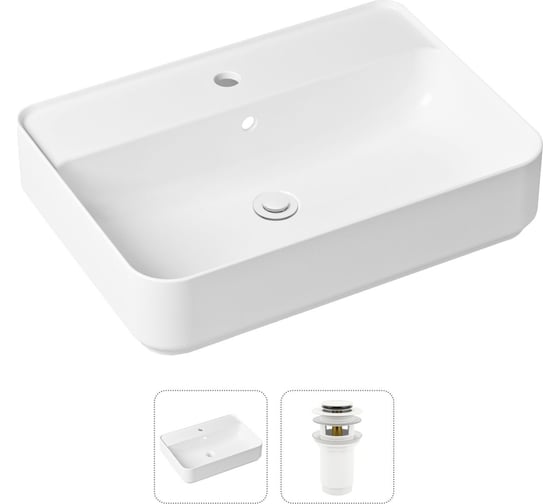 Изображение товара Накладная раковина для ванной Lavinia Boho Bathroom Sink Slim в комплекте 2 в 1 21520856