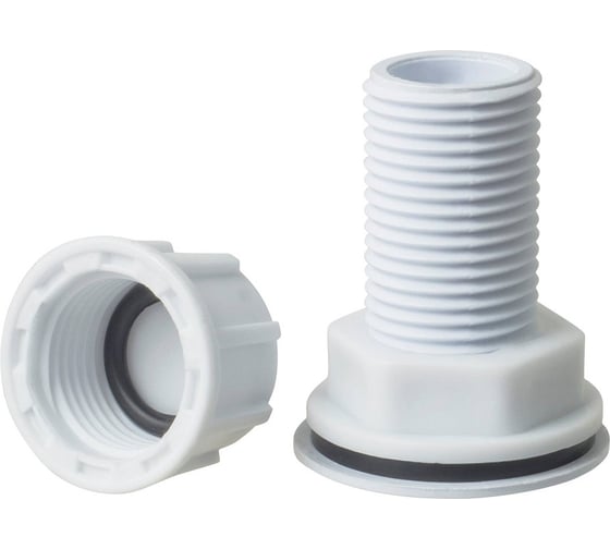 Изображение товара Штуцер - врезка в бак MasterProf с заглушкой и прокладкой 1/2", пластик ДС.020060.ИМ