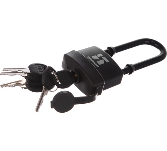 Изображение товара Навесной замок Аллюр ВС1Ч-375ПД черный пластик дл.дужка 7831