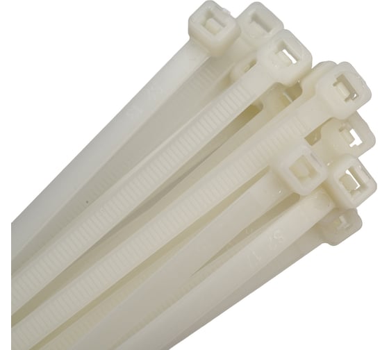 Изображение товара Пластиковый хомут белый 5.0x400мм универсальный 25шт Эврика ER-05402 956524