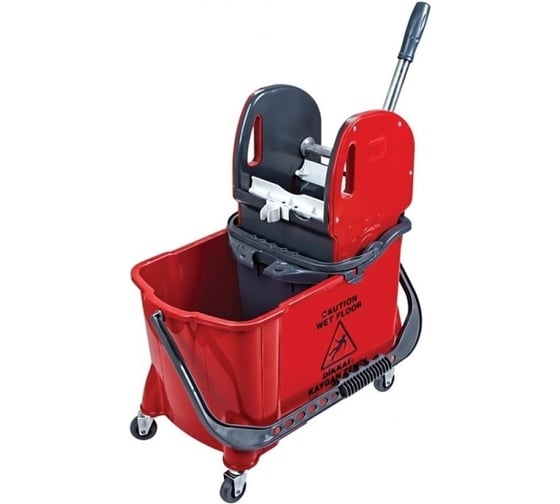 Изображение товара Ведро с отжимом на колесах Uctem-Plas 24 л HTS731-R