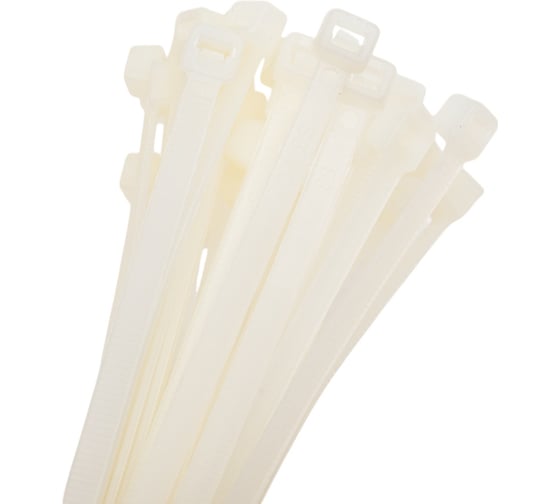Изображение товара Пластиковый хомут белый 5.0x450мм универсальный 100шт Эврика ER-05450 956529